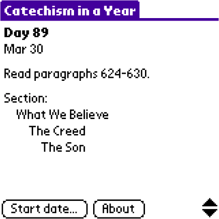 Catechism in a Year screenshot